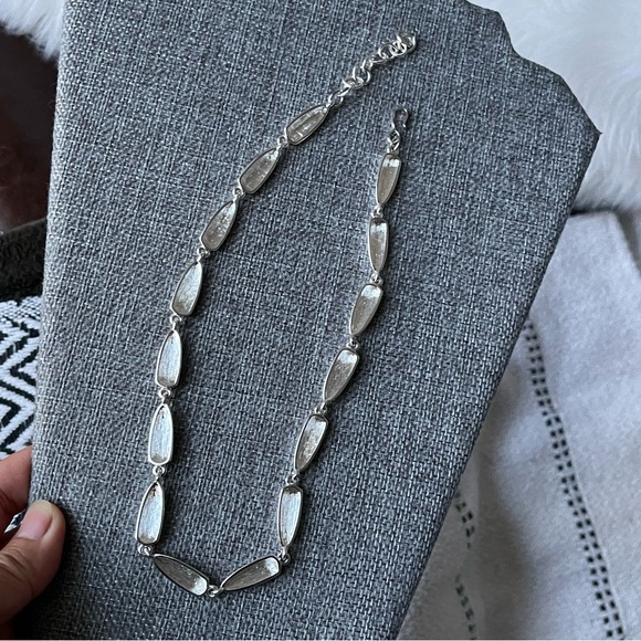 MONET | Choker Linked Chain Silver Tone Necklace - Picture 8 of 13